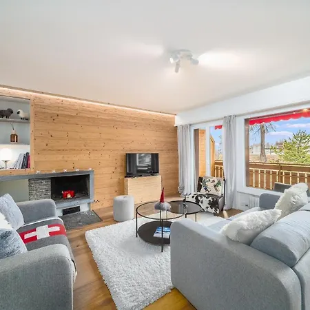 In The Heart Of Crans, Fireplace And Parking Apartment *