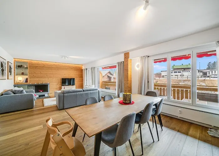 In The Heart Of Crans, Fireplace And Parking Daire *